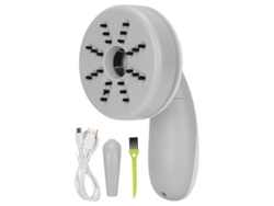Mini limpiador de escritorio C500, recargable, portátil, pequeño, para cabello y polvo, gris