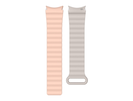 Correa de silicona magnética de 20 mm para Samsung Galaxy Watch5 (rosa + beige)