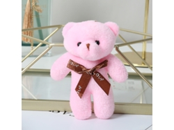 Oso de peluche grande con lazo para el Día de San Valentín o aniversario de bodas (rosa, 11 x 6 cm, 4,3 x 2,4 pulgadas)