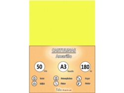 Cartón 180Gr A3 Amarillo 50 Hojas