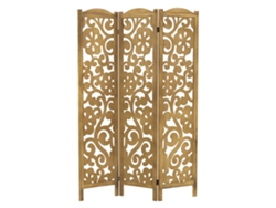 Biombo plegable de 3 paneles ML DESIGN Modelo Yokohama Madera Natural 170x121cm