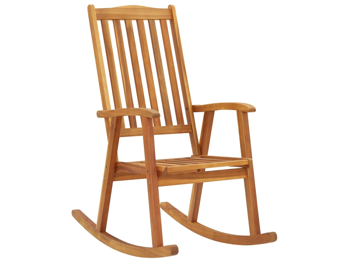Maison Exclusive - Silla Mecedora Con Cojines Madera Maciza De Acacia