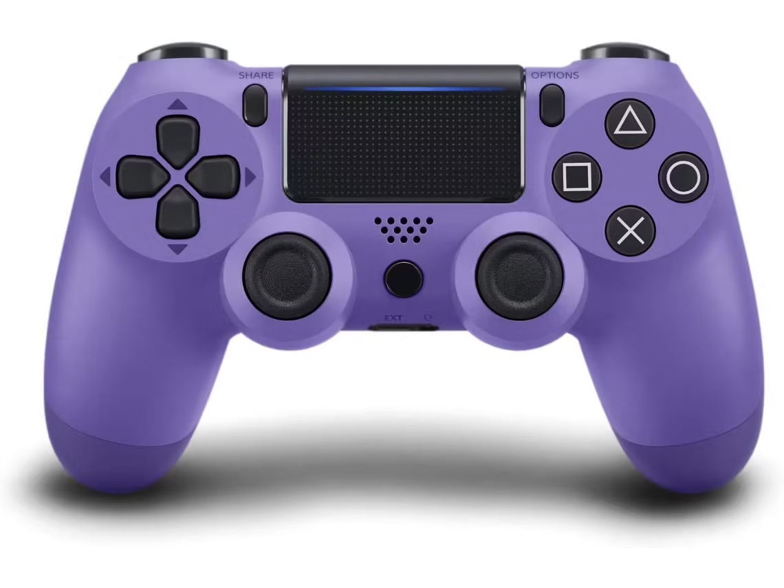 Mando inalámbrico Powerlead para PS4, giroscopio de 6 ejes y doble vibración violeta