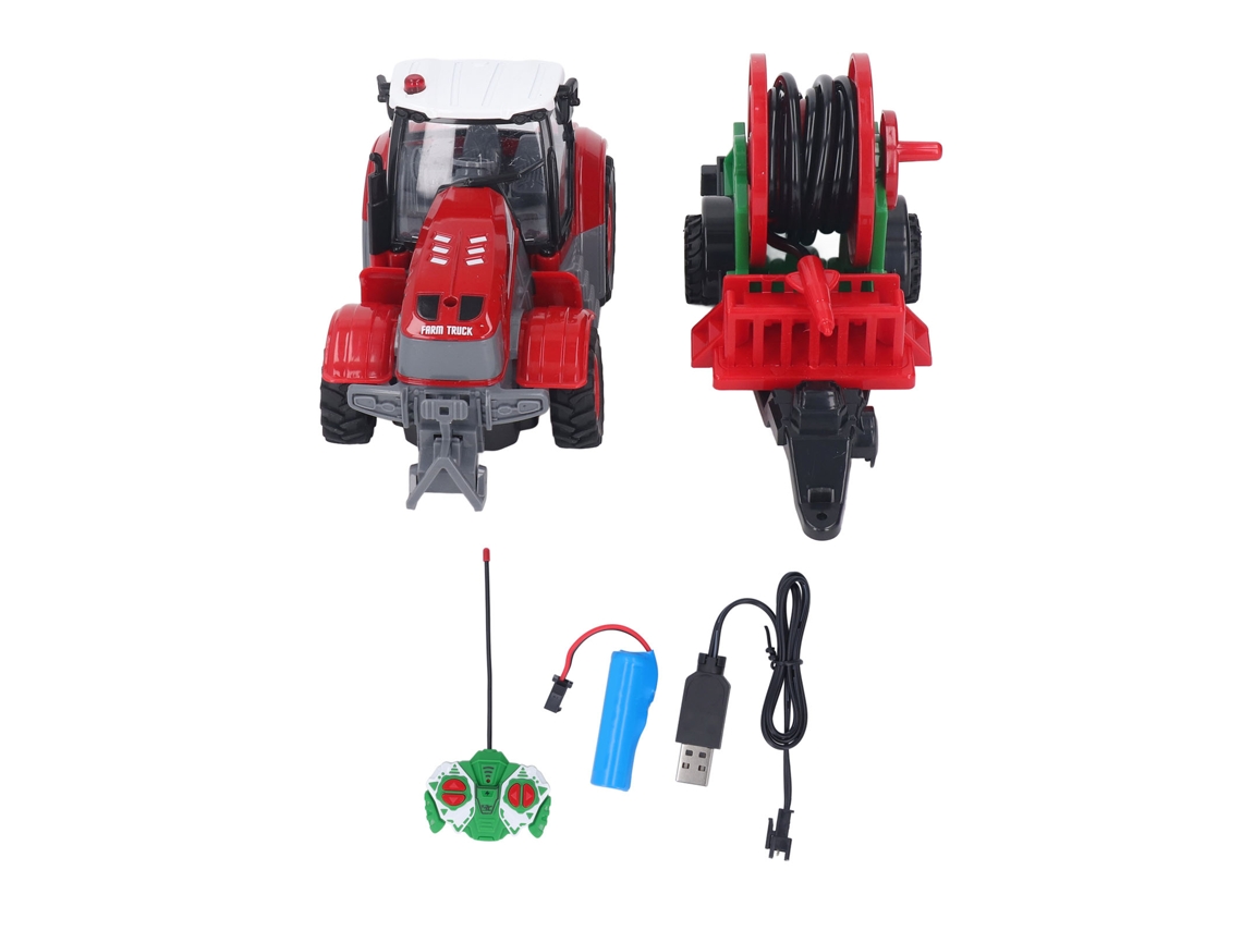 Ats-juguete De Tractor Agrícola Rc Educatsivo Recargable Con Control Remoto Y Luz Para Niños Camión Agrícola