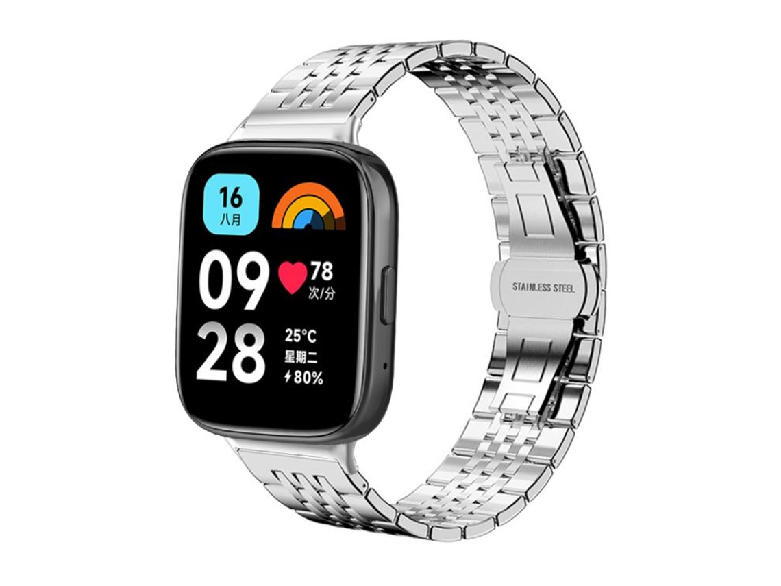 Pulsera para Redmi Watch 3 Active / Lite - Acero inoxidable - Siete biseles (20 mm)