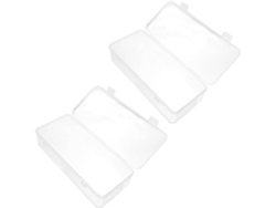 Transparencia: El diseño transparente de la caja permite