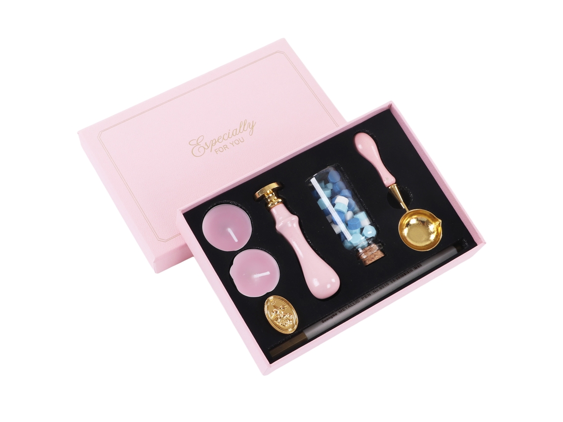 Kit De Sellos De Cera Retro Con Diseño Nítido Y Mango Desmontable Para Decorar Invitaciones Y Sobres.