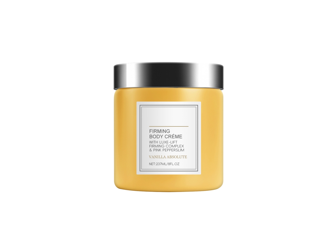 Crema corporal reafirmante e hidratante con aroma a vainilla.