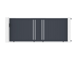 Puerta corredera de aluminio 4m giona H.160cm
