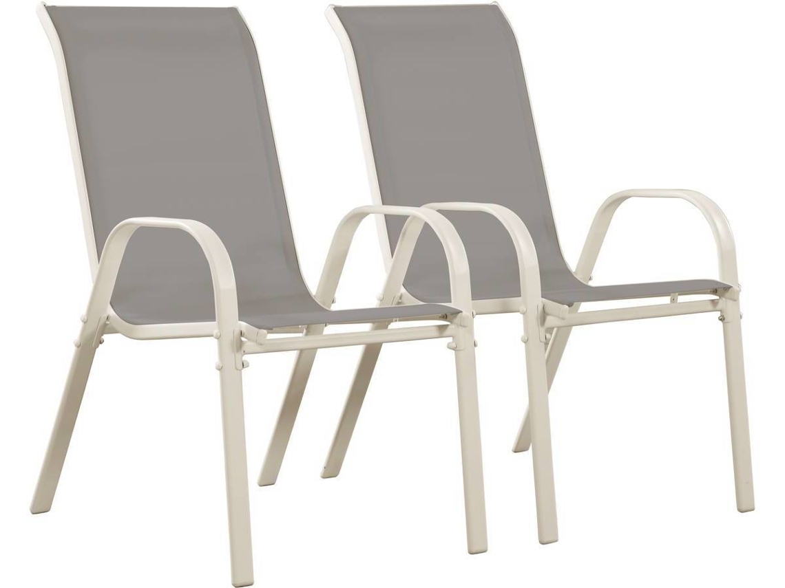 Conjunto 2 Sillas de Jardín HABITAT Y JARDÍN Cordoba 86731 (Gris - 53.5 x 75 x 92 cm)
