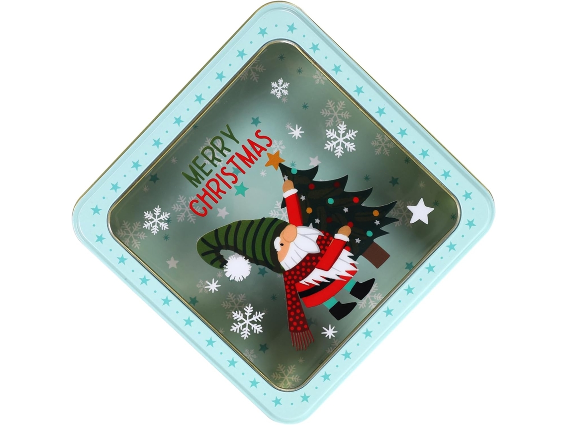 Lata Para Galletas Con Tapa Los Diseños Navideños En La Hacen Linda Y Festiva Perfecta Temporada Navideña