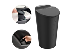 Papelera Para Coche Con Tapa - Portavasos Para Coche - Silicona De Grado Alimenticio - Negra