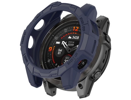 Funda protectora para reloj Garmin Epix Pro 42 mm / Fenix 7S / 7S Pro blindada de TPU medio envuelta (azul)