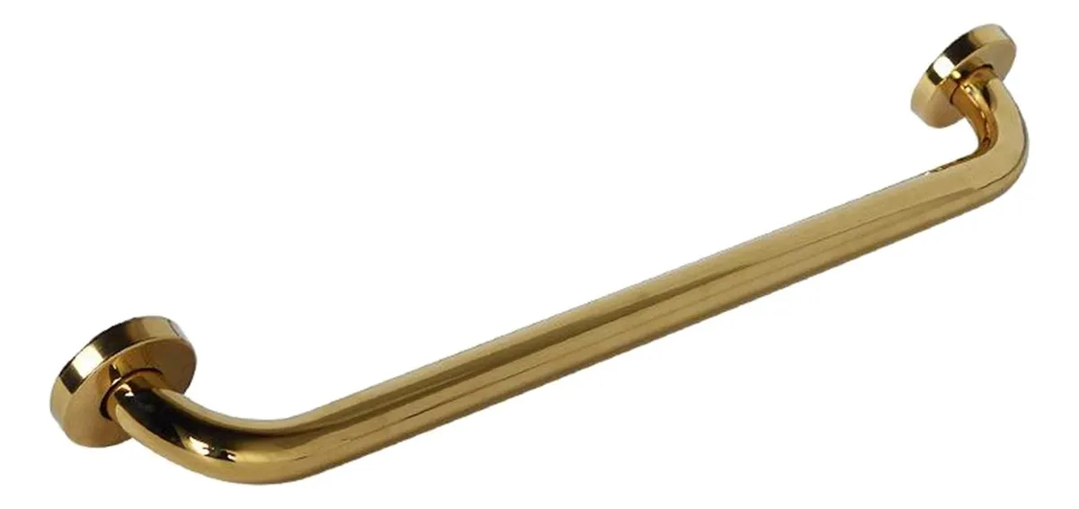Barra de apoyo para baño dorada, barra de apoyo para bañera de 60 cm