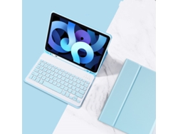 Aplicable a la funda protectora azul hielo y blanca + teclado Bluetooth - iPad Air 11 (2025) M3
