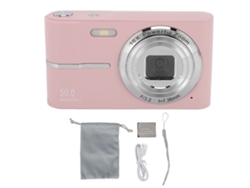 Cámara Digital 50mp 1080p Fhd Autoenfoque 16x Zoom Pantalla 2.4" Antivibración Compacta Portátil Para Niños Estudiantes Rosa