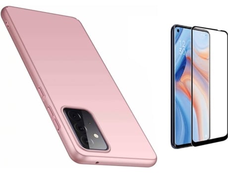 Carcasa y Protector de Pantalla Oppo Reno 6 5G Rosa