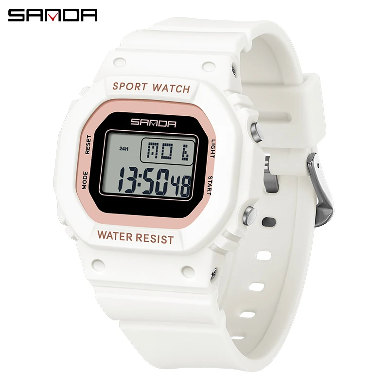 Reloj Electrónico (blanco), Reloj De Pulsera Deportivo Impermeable Y A La Moda Para Hombres Y Mujeres.