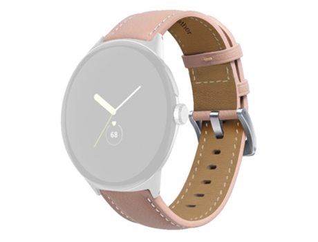 Correa de piel auténtica para Google Pixel Watch - color rosa pálido