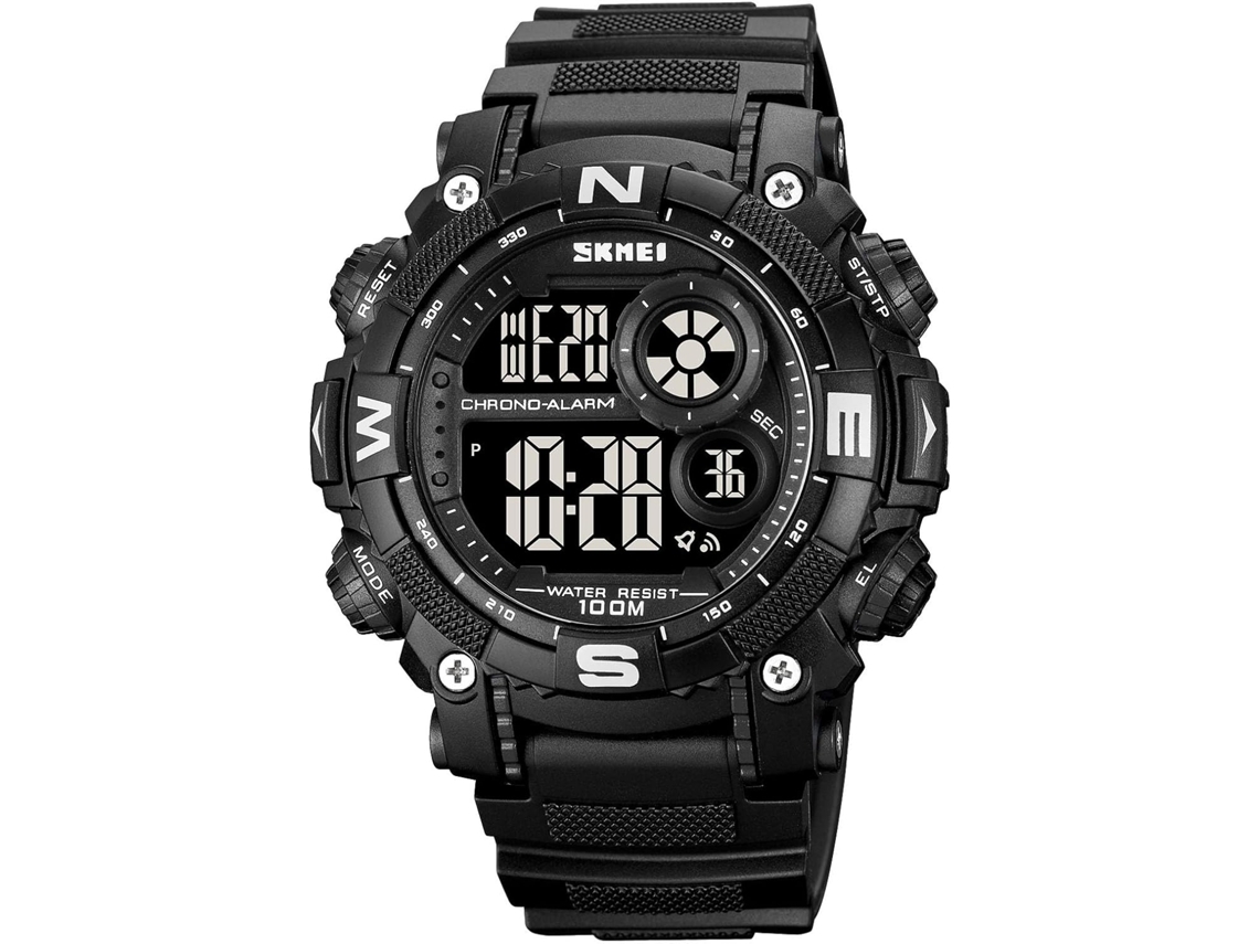 Reloj de pulsera deportivo de cuarzo resistente al agua con LED Digital multifuncional militar para hombre
