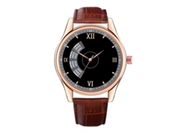 Reloj De Pulsera Unisex Zhoulianfa Con Correa De Malla Y Números Romanos (negro)