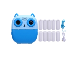 Cámara de impresión HD portátil Bluetooth para niños, ideal para selfies en vídeo. Incluye aplicación y 10 rollos de papel térmico (sin marca).