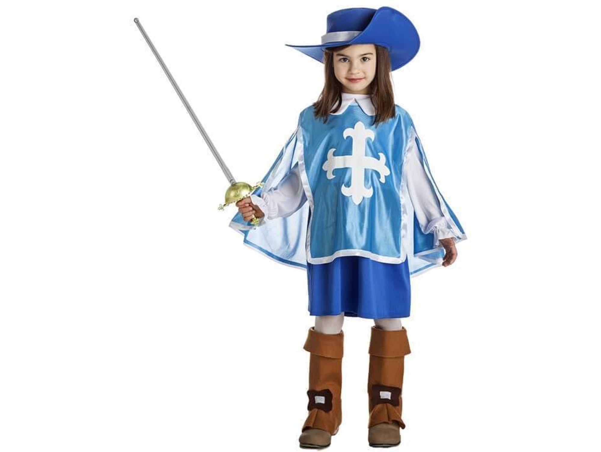Disfraz de Bebé DISFRAZZES Mosquetera Azul (Talla: 1 a 2 años)
