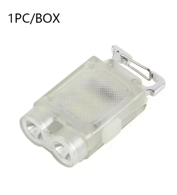 Mini linterna portátil con 3 LED superbrillantes, recargable e impermeable, para uso en exteriores, con clip para la tapa.