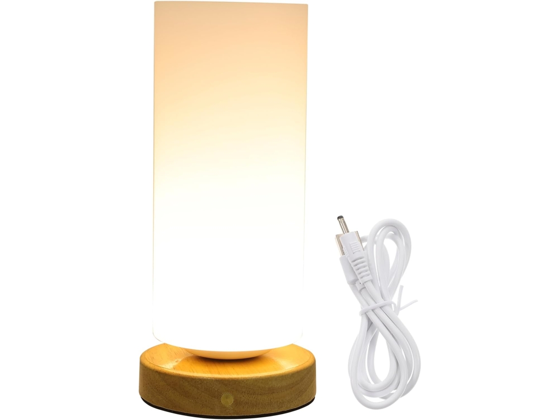 Lámpara De Mesa De Cristal Con Base Táctil, Lámpara De Mesilla Decorativa Y Jarrón, Iluminación Regulable.