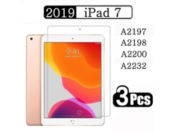 (Paquete de 3) Protector de pantalla de vidrio templado para Apple iPad 7 10.2 2019 7.ª generación A2197 A2198 A2200