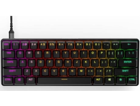 Teclado Gaming STEELSERIES Apex Pro Mini US (Inalámbrico - Mecánico - Inglés - Negro)