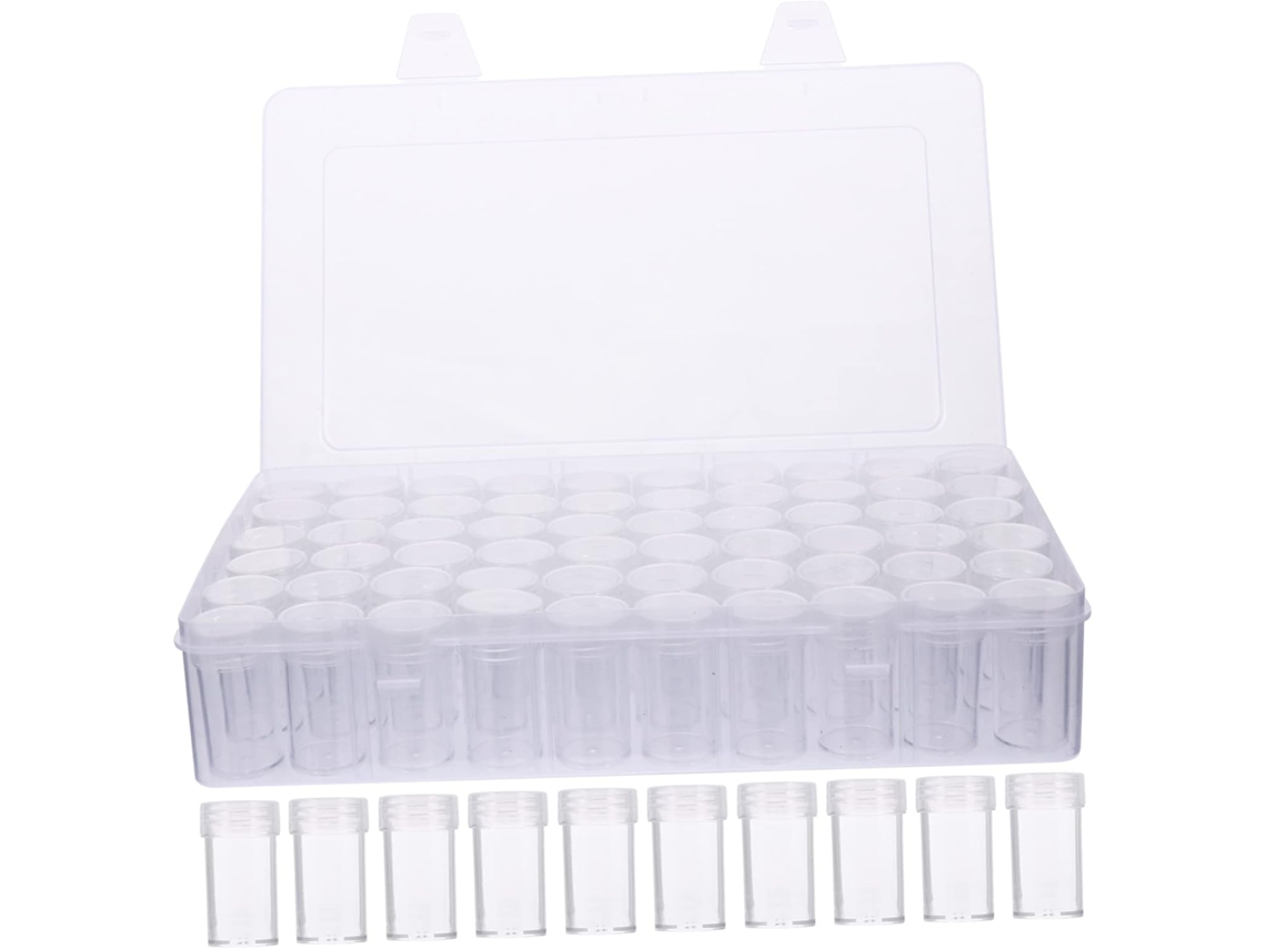 Caja De Almacenamiento Nuobesty Para Cuentas, Accesorios Y Joyería, De Plástico, Con Prácticos Compartimentos Y