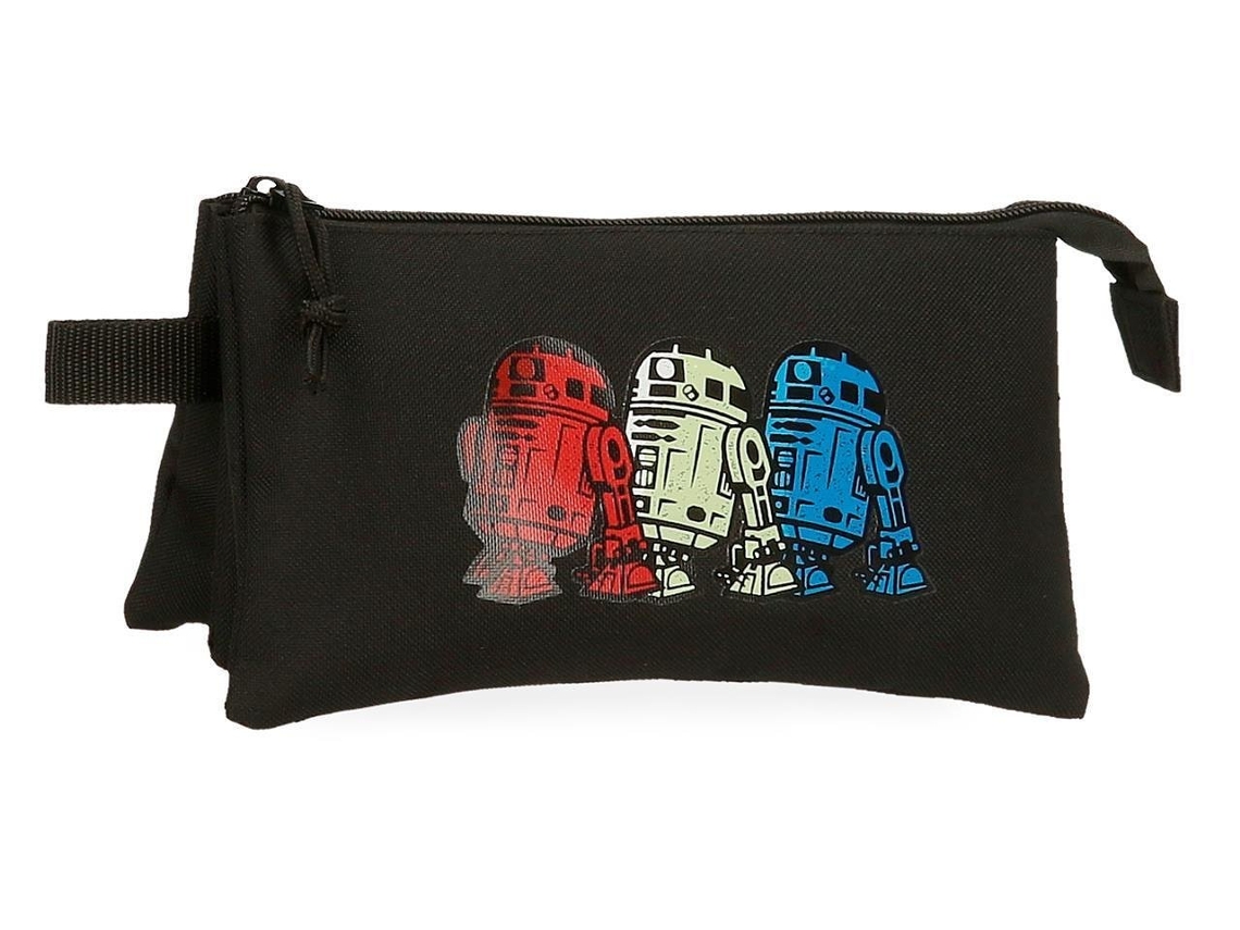 Star Wars Estuche Escolar R2d2 Poliéster Negro