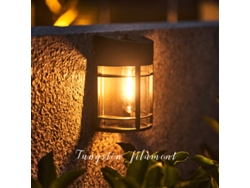 Luz Solar Exterior Jardim, 1 Peça Luz Solar Exterior À Prova D'água, Retro Led Arandela Solar Exterior Decoração