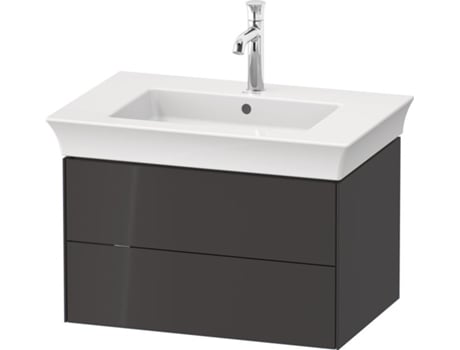 DURAVIT White Tulip, mueble de baño colgado en la pared, ancho 684 x fondo 458mm, con 2 cajones, con tecnología tip-on, WT43410