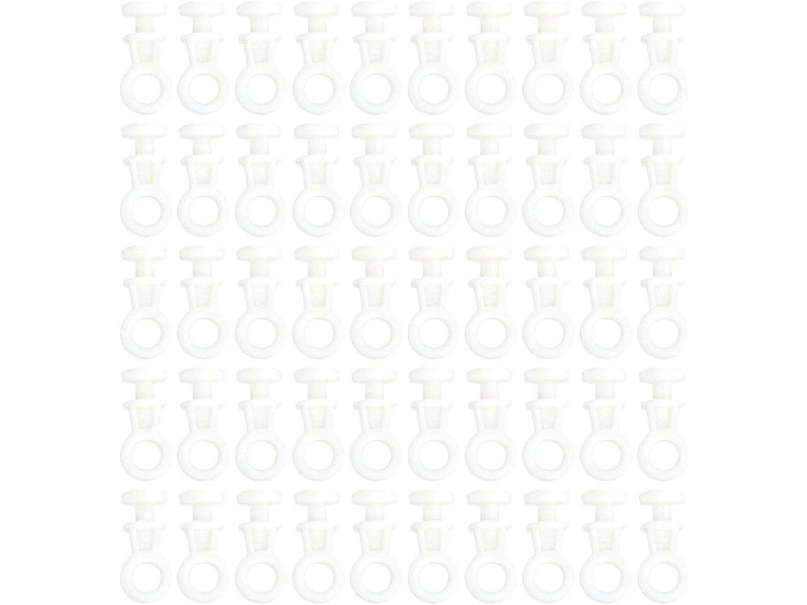 Rodízios Silenciosos Para Cortinas, 100 Peças, Rodízios De Plástico 10x25 Mm Para Trilho De Cortina,