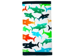 Toalla de playa de microfibra Yuysan para niños, absorbente y de secado rápido, 140x70cm, color verde tiburón.