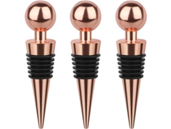 3 Tapones De Plástico Reutilizables Para Botellas De Vino, Con Un Diseño Moderno Y Un Cierre Hermético, Aptos Para Botellas De Vino, Aceite Y Cerveza.