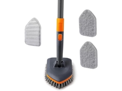 Cepillo De Baño Con Mango Metálico (extensible: 20-142 Cm), Diseño 4 En 1, Limpieza Profunda, Para Uso Doméstico.