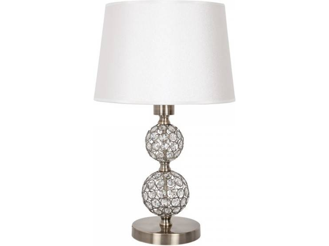 Lámpara de Mesa FABRILAMP Kegan (Dorado - Metal, Textil - 51x30 cm)