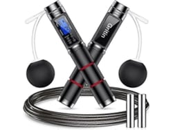 Omni-cuerda De Saltar Con Contador Digital, Cuerda De Velocidad Ponderada Ajustable Con Contador De Calorías Para Hombres Mujeres Y Niños Negro-rojo
