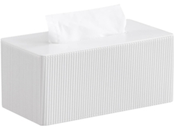 Caja de pañuelos de cuero sintético con cierre magnético, moderna caja rectangular para pañuelos.