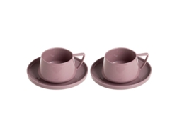 2026da-set De Taza Y Plato De Porcelana, Taza Hogar Oficina Para Café Leche Cappuccino Té Rosa 2 Unidades