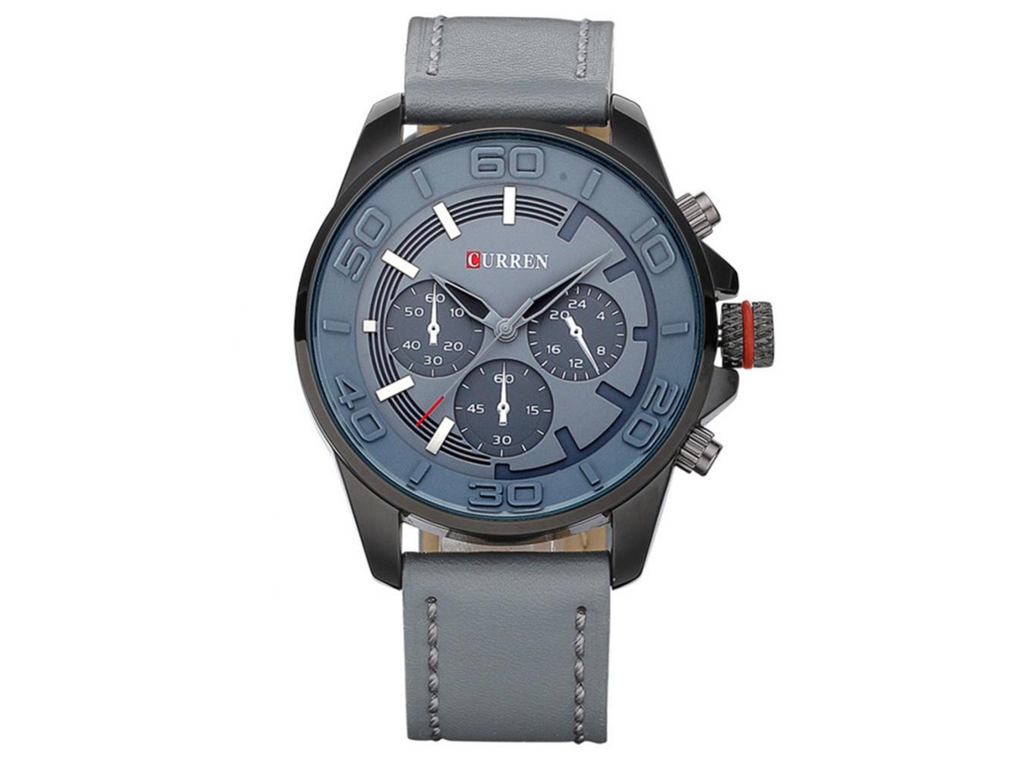 Reloj Deportivo Digital Informal Para Hombre Con Correa De Cristal Y Movimiento De Cuarzo Blanco.
