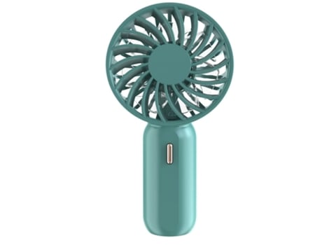 Mini ventilador portátil pequeño ventilador de mano personal pequeño funciona con pilas 3 velocidades ajustable adecuado verde BISBISOUS