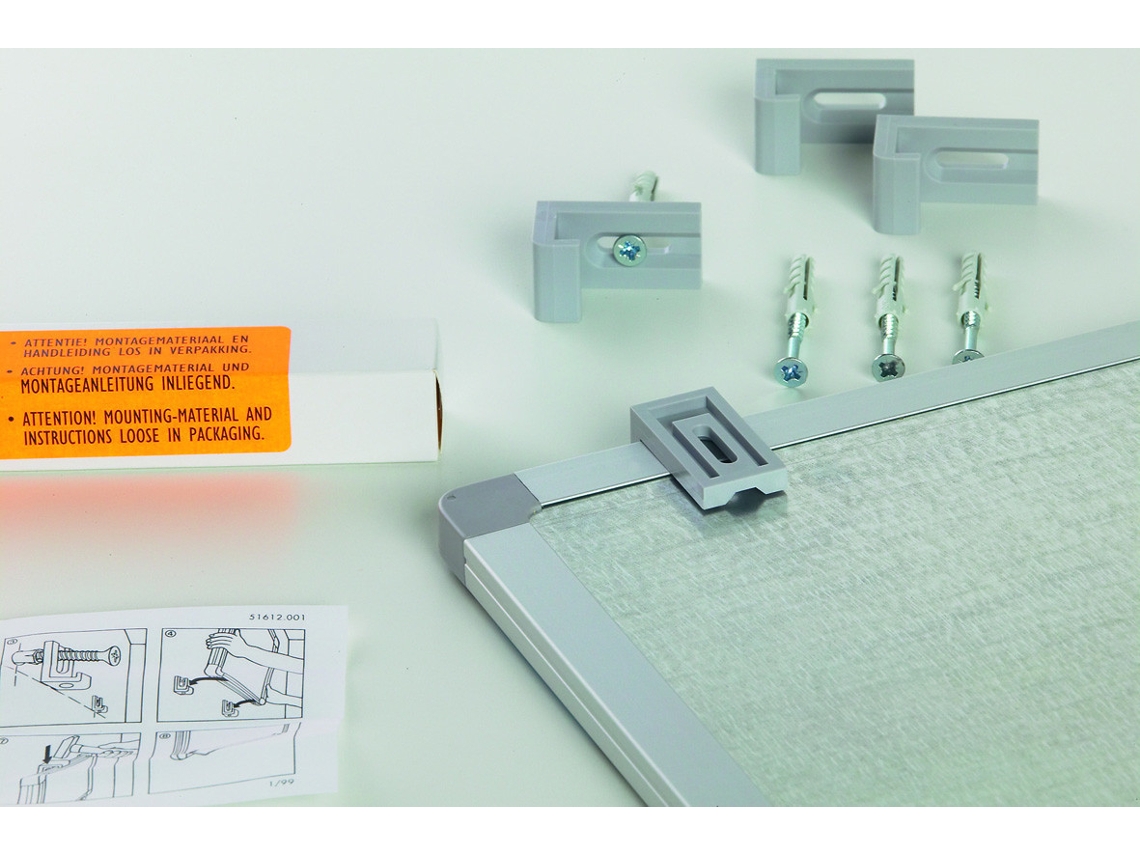 Sistema de montaje de pizarra blanca para paredes de 13 mm