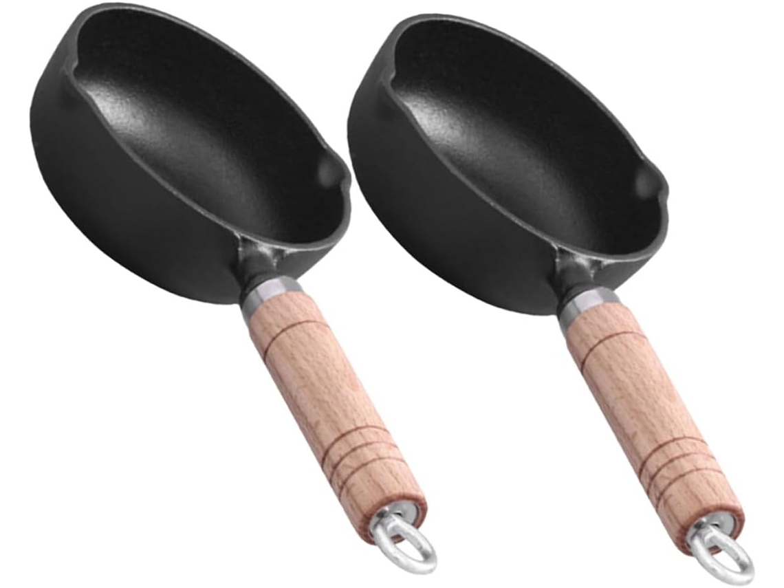 Té, Plato, Para Uso Diario, 2 Piezas Sartén Pequeña De Hierro Fundido Mini Sartén Para Huevos Y Tortillas Con