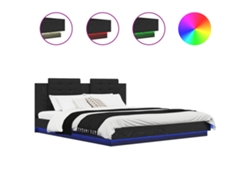 Maison Exclusive - Estructura De Cama Con Cabecero Roble Negro 200 X 200 Cm