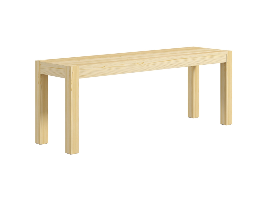 Banco de madera para 2 personas, estilo rústico, 120x33x45 cm, cocina/sala de estar, 240 kg