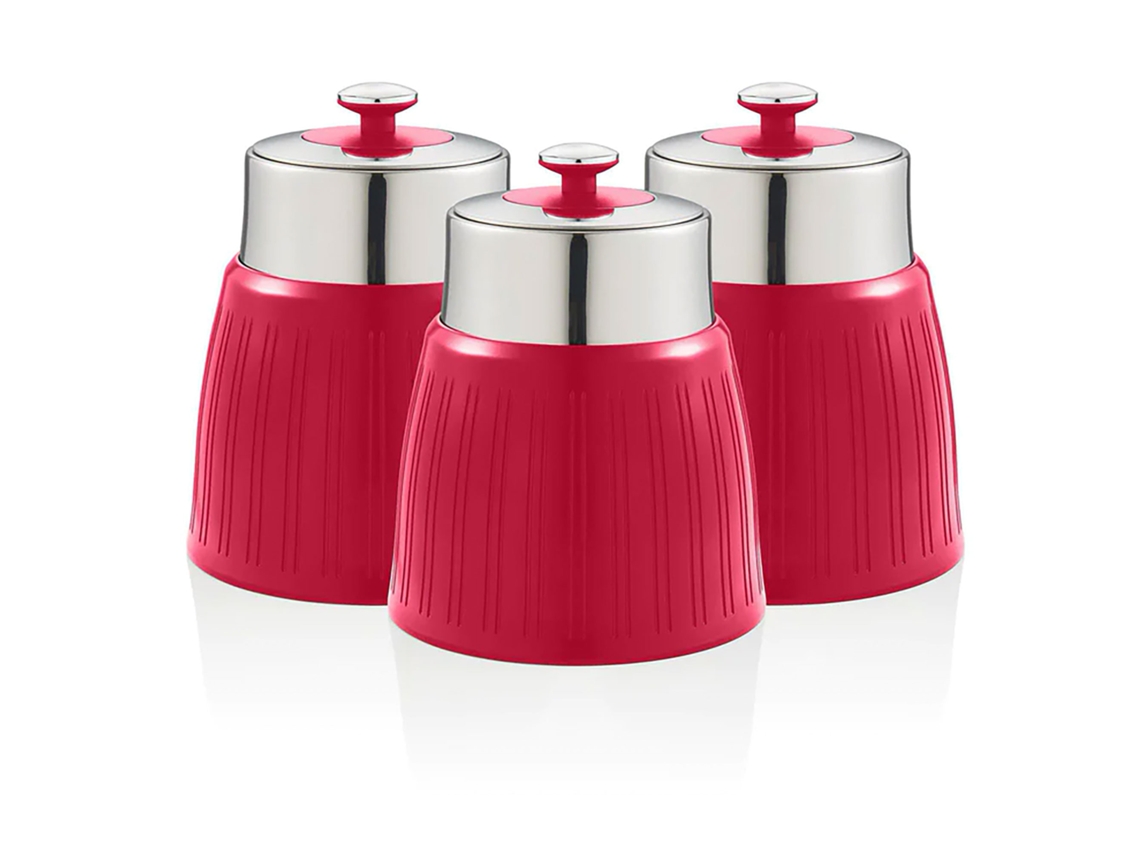 Botellas de Cocina SWAN 1,2L (15,6 x 15,6 x 17,3 cm - Plástico/Acero Inox. - Rojo)
